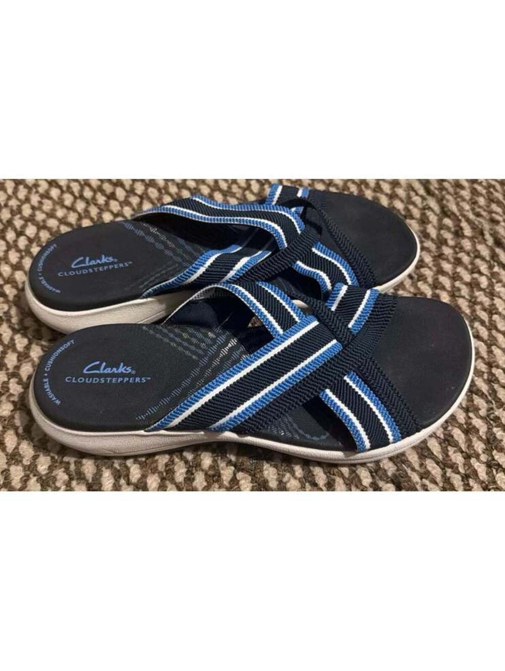 CLOUDSTEPPERS by Clarks Sport Slide Sandals Mira Isle Dark Navy 7.5